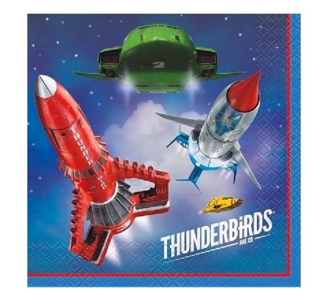 Servetten Thunderbirds 33x33cm | 16 stuks Servetten Thunderbirds 33x33cm | 16 stuks