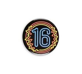 Paper Dreams Button 16 years Neon | per Unit Paper Dreams Button 16 years Neon | per Unit