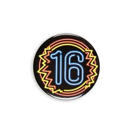 Paper Dreams Button 16 years Neon | per Unit Paper Dreams Button 16 years Neon | per Unit