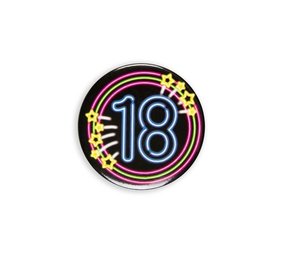 Paper Dreams Bouton 18 ans au néon | par unité Paper Dreams Bouton 18 ans au néon | par unité