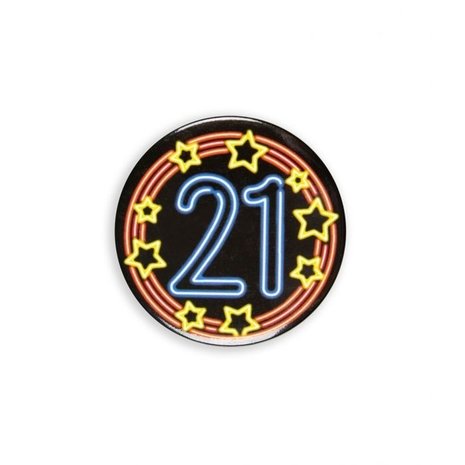 Paper Dreams Button 21 years Neon | per Unit Paper Dreams Button 21 years Neon | per Unit