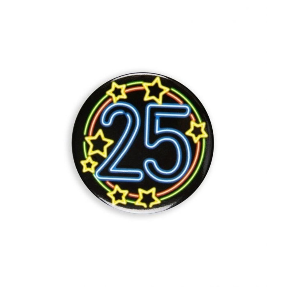 Paper Dreams Bouton de 25 ans au néon | par unité