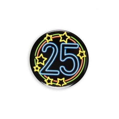 Paper Dreams Button 25 jaar NEON | per stuk Paper Dreams Button 25 jaar NEON | per stuk