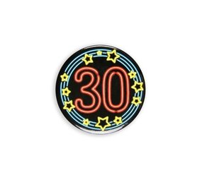 Paper Dreams Button 30 jaar NEON | per stuk Paper Dreams Button 30 jaar NEON | per stuk