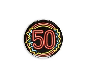 Paper Dreams Button 50 years Neon | per Unit Paper Dreams Button 50 years Neon | per Unit