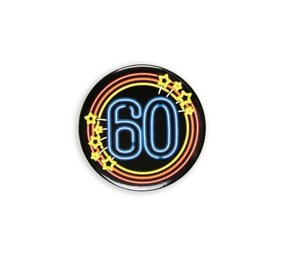 Paper Dreams Button 60 years Neon | per Unit Paper Dreams Button 60 years Neon | per Unit