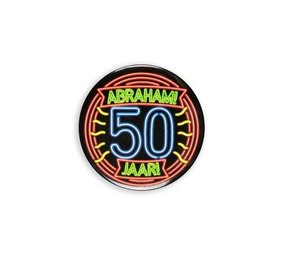 Paper Dreams Button 50 years Abraham Neon | per Unit Paper Dreams Button 50 years Abraham Neon | per Unit