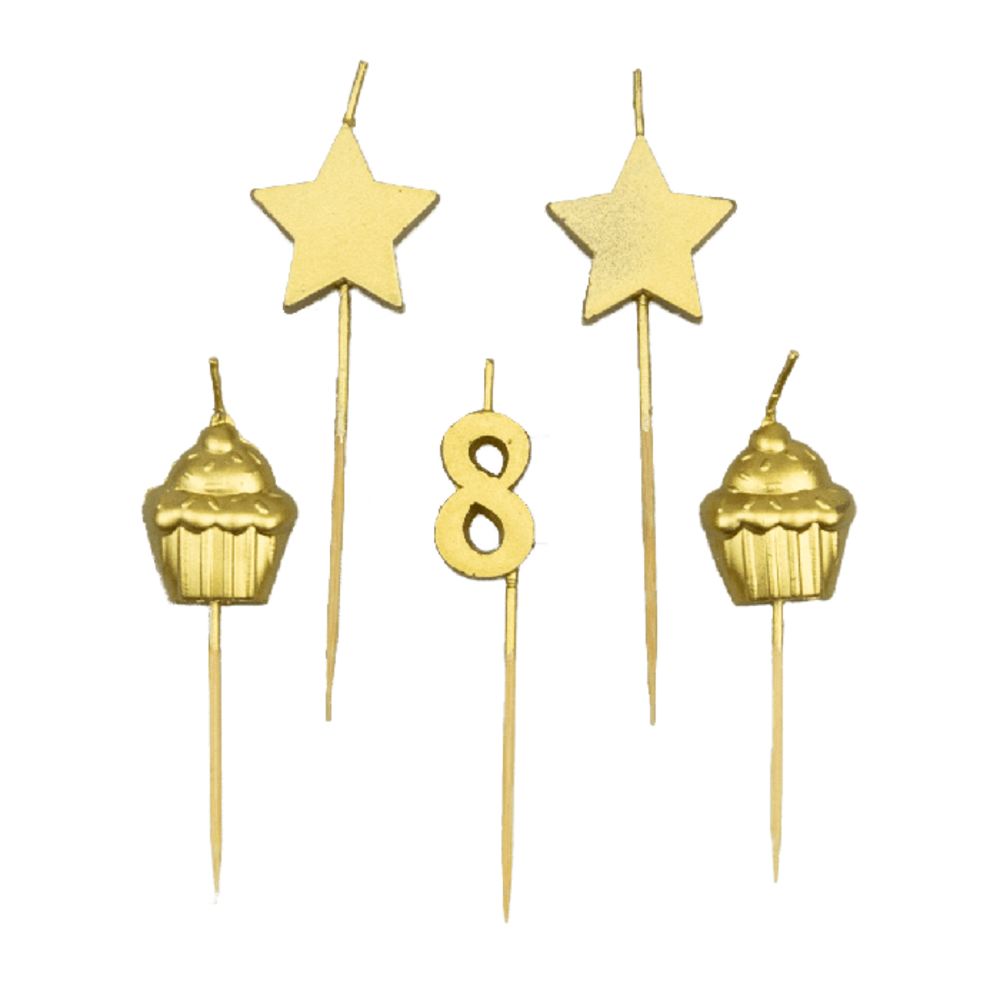Party candles 8 years | 10 cm Party candles 8 years | 10 cm