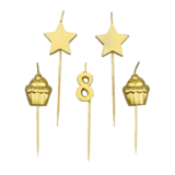 Party kaarsjes 8 jaar | 10 cm Party kaarsjes 8 jaar | 10 cm