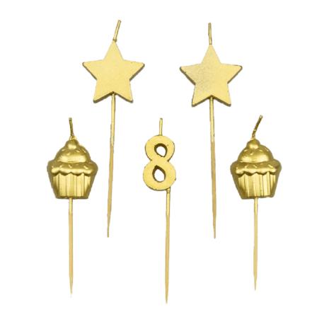 Party kaarsjes 8 jaar | 10 cm Party kaarsjes 8 jaar | 10 cm