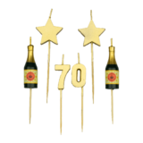 Party candles 70 years 10 cm Party candles 70 years 10 cm