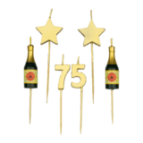 Partykerzen 75 Jahre | 10 cm Partykerzen 75 Jahre | 10 cm