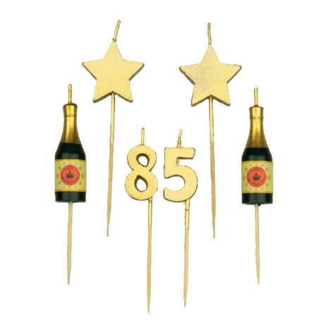 Party kaarsjes 85 jaar | 10 cm