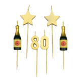 Party kaarsjes 80 jaar | 10 cm Party kaarsjes 80 jaar | 10 cm