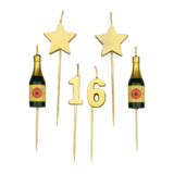 Party candles 16 years | 10 cm Party candles 16 years | 10 cm
