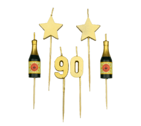 Bougies de fête 90 ans | 10 cm Bougies de fête 90 ans | 10 cm