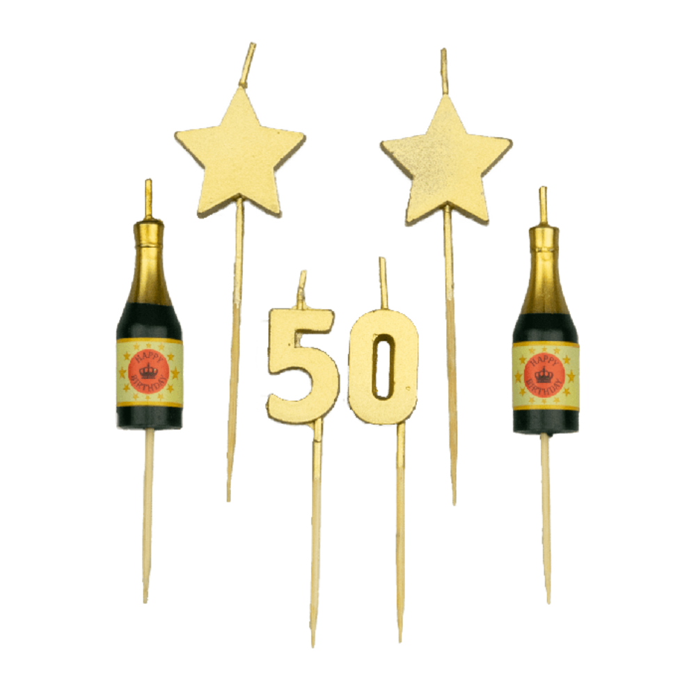Party kaarsjes 50 jaar | 10 cm Party kaarsjes 50 jaar | 10 cm