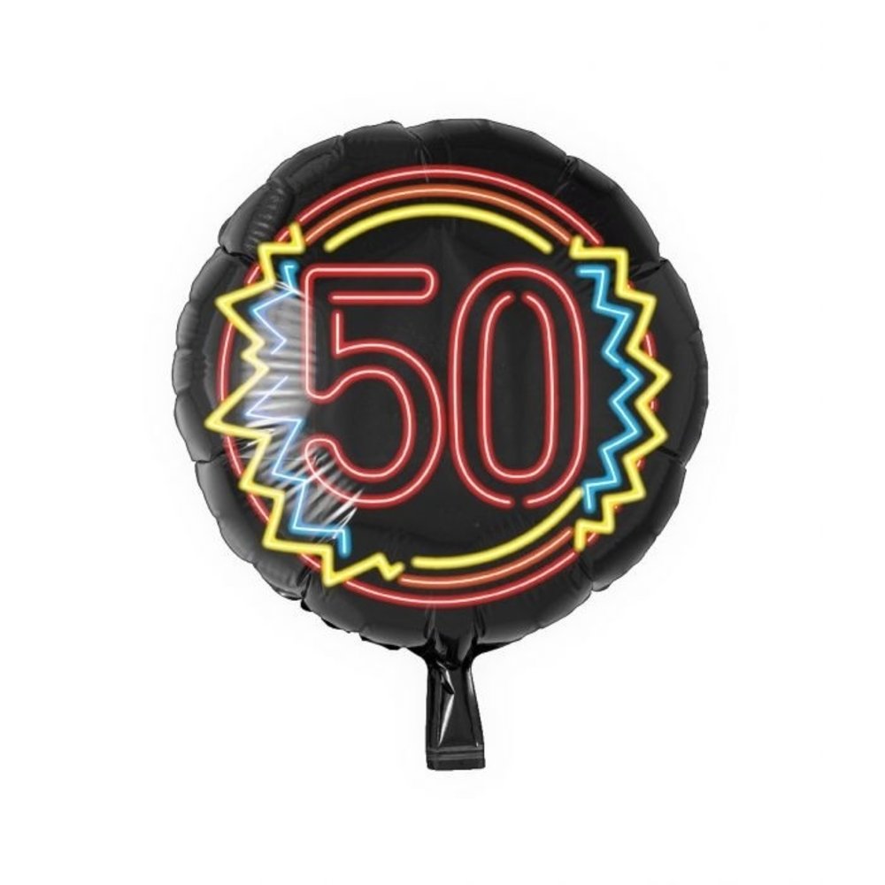 Helium balloon 50 years Neon | 45cm Helium balloon 50 years Neon | 45cm