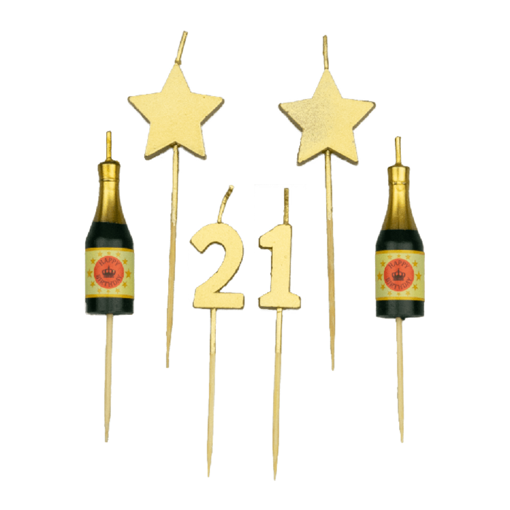 Party kaarsjes 21 jaar | 10 cm Party kaarsjes 21 jaar | 10 cm