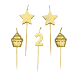 Party kaarsjes 2 jaar | 10 cm