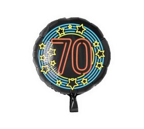 Helium ballon 70 jaar Neon | 45cm Helium ballon 70 jaar Neon | 45cm