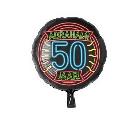 Paper Dreams Helium balloon 50 years Abraham Neon | 45cm Paper Dreams Helium balloon 50 years Abraham Neon | 45cm