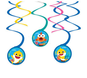 Décoration suspendue Swirl bébé requin | 6 morceaux Décoration suspendue Swirl bébé requin | 6 morceaux