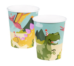 Boland Coupes de fête de dinosaures 210 ml | 10 morceaux Boland Coupes de fête de dinosaures 210 ml | 10 morceaux