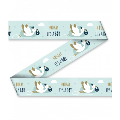 Sales ribbon Hooray It's a Boy! | 12 meters Sales ribbon Hooray It's a Boy! | 12 meters