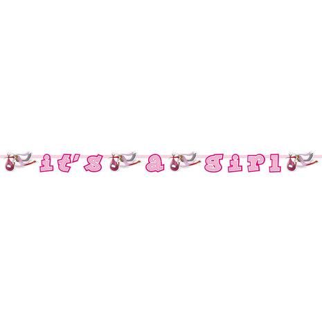 Folat Letter garland It's a Girl Ooievaar