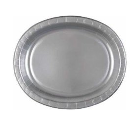 Unique Party Skalieren oval Silber 30x25cm | 8 Stücke Unique Party Skalieren oval Silber 30x25cm | 8 Stücke