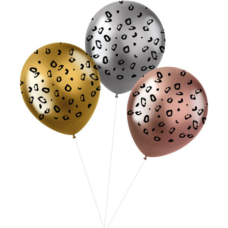 Folat Panter Print Ballonnen 33cm | 3 stuks