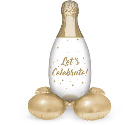 Folat Champagnefles Let's Celebrate staand | 86cm Folat Champagnefles Let's Celebrate staand | 86cm