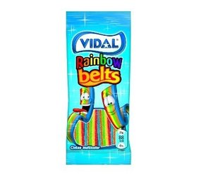 Vidal Rainbow Belts | zakje van 100gr Vidal Rainbow Belts | zakje van 100gr