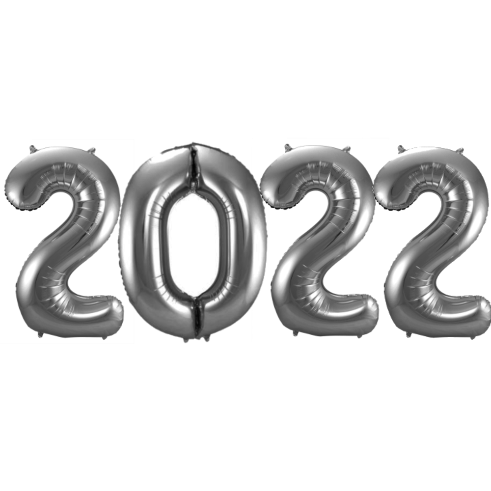 Folienballons 2022 Silber Folienballons 2022 Silber