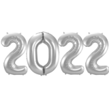 Folienballons 2022 Silber Folienballons 2022 Silber