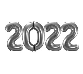 Folienballons 2022 Silber Folienballons 2022 Silber