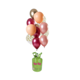 Tuf-Tuf Helium tank met 24 rich ruby ballonnen Tuf-Tuf Helium tank met 24 rich ruby ballonnen