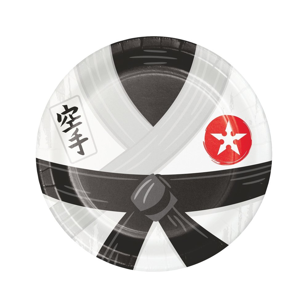 Creative Converting Assiettes de fête Karate 23cm | 8 pièces
