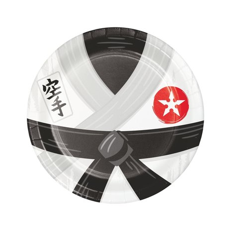Creative Converting Karate feest borden 23cm | 8 stuks Creative Converting Karate feest borden 23cm | 8 stuks