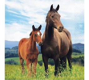 Creative Converting Pferd & Pony Servietten 33x33cm | 12 Stücke