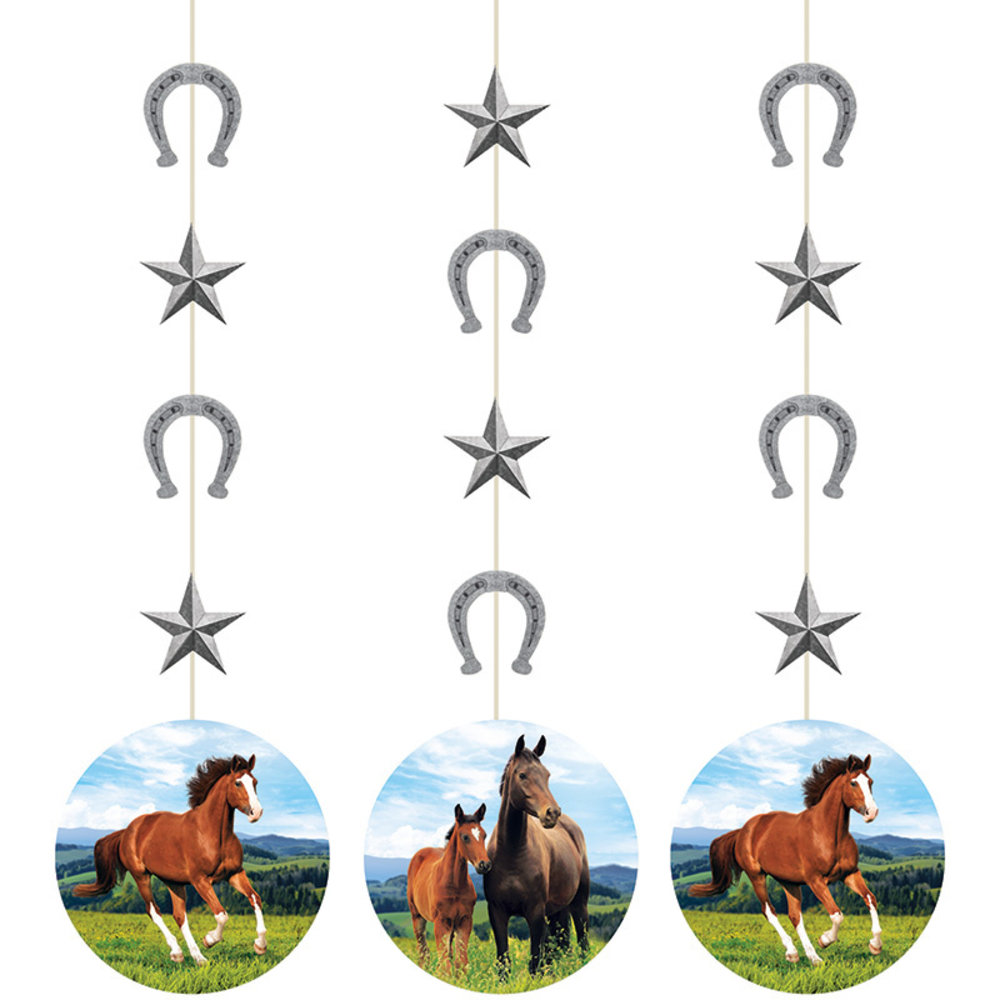 Creative Converting Décoration suspendue cheval et poney 91cm | 3 pièces
