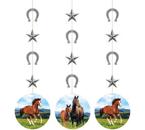 Creative Converting Décoration suspendue cheval et poney 91cm | 3 pièces Creative Converting Décoration suspendue cheval et poney 91cm | 3 pièces
