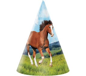 Creative Converting Paard & Pony feest hoedjes | 8 stuks