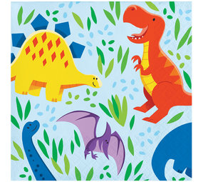 Creative Converting Dinosaurus friends napkins 25x25cm | 16 pieces