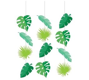 Creative Converting Dschungel Safari Blätter hängen Dekoration 91cm | 3 Stück