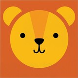 Creative Converting Lion Face Napkins 33x33cm | 16 pieces