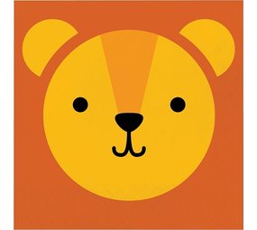 Creative Converting Lion Face Napkins 33x33cm | 16 pieces