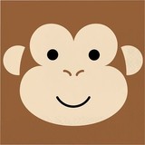 Creative Converting Monkey Face Napkins 33x33cm | 16 pieces