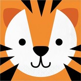 Creative Converting Tiger Face Servietten 33x33cm | 16 Stücke